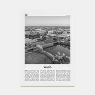 Waco Travel B&W Poster