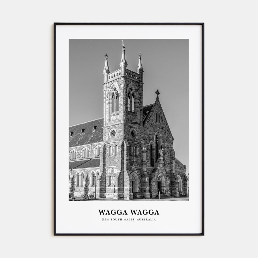 Wagga Wagga Portrait B&W Poster