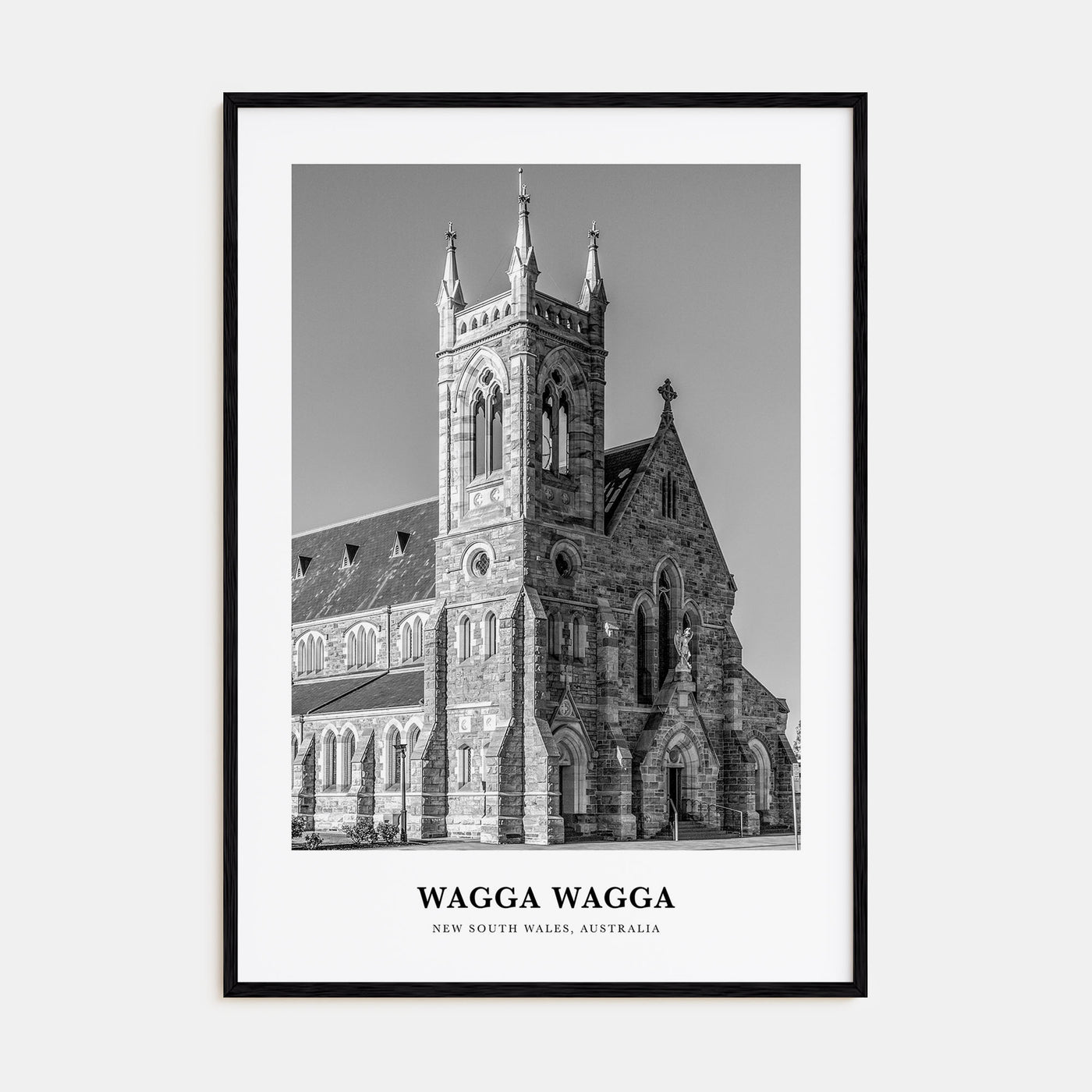 Wagga Wagga Portrait B&W Poster