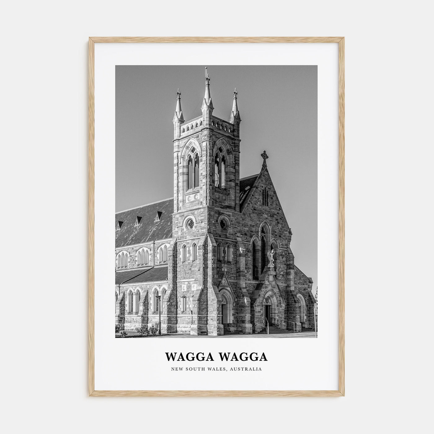 Wagga Wagga Portrait B&W Poster