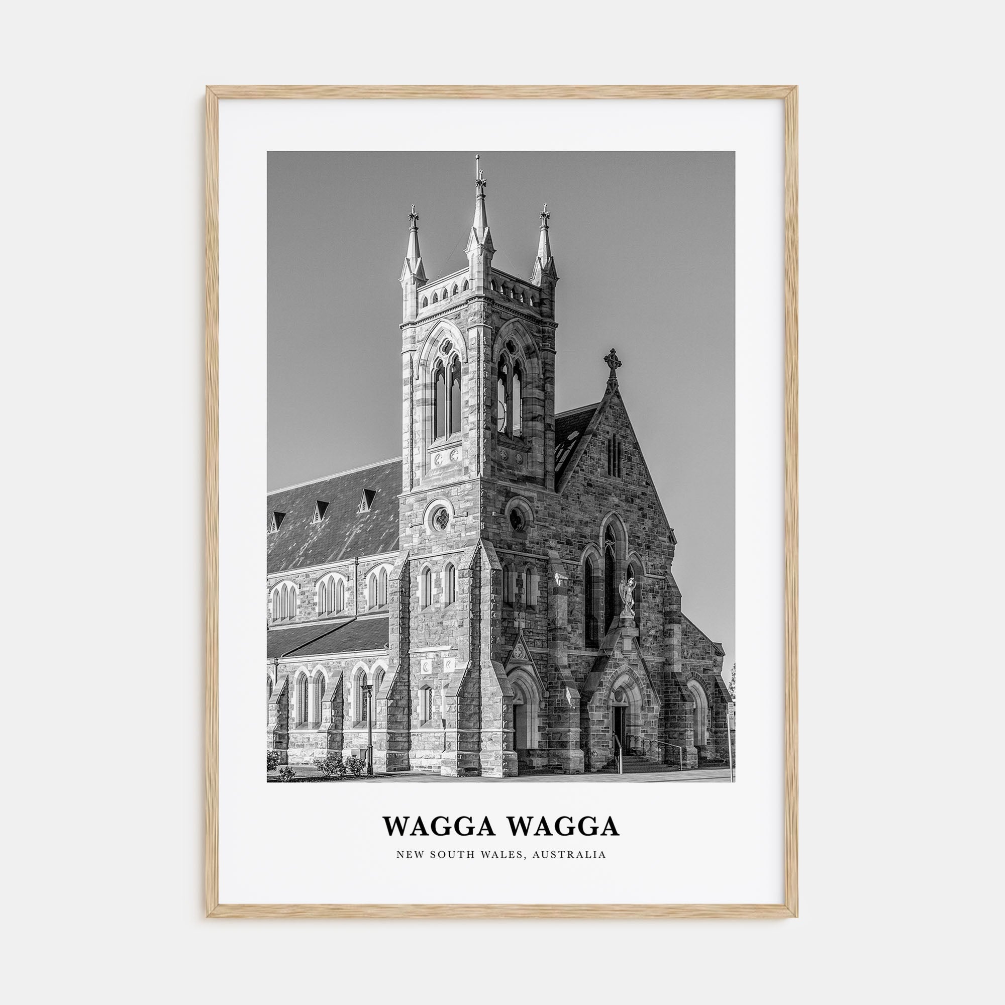 Wagga Wagga Portrait B&W Poster