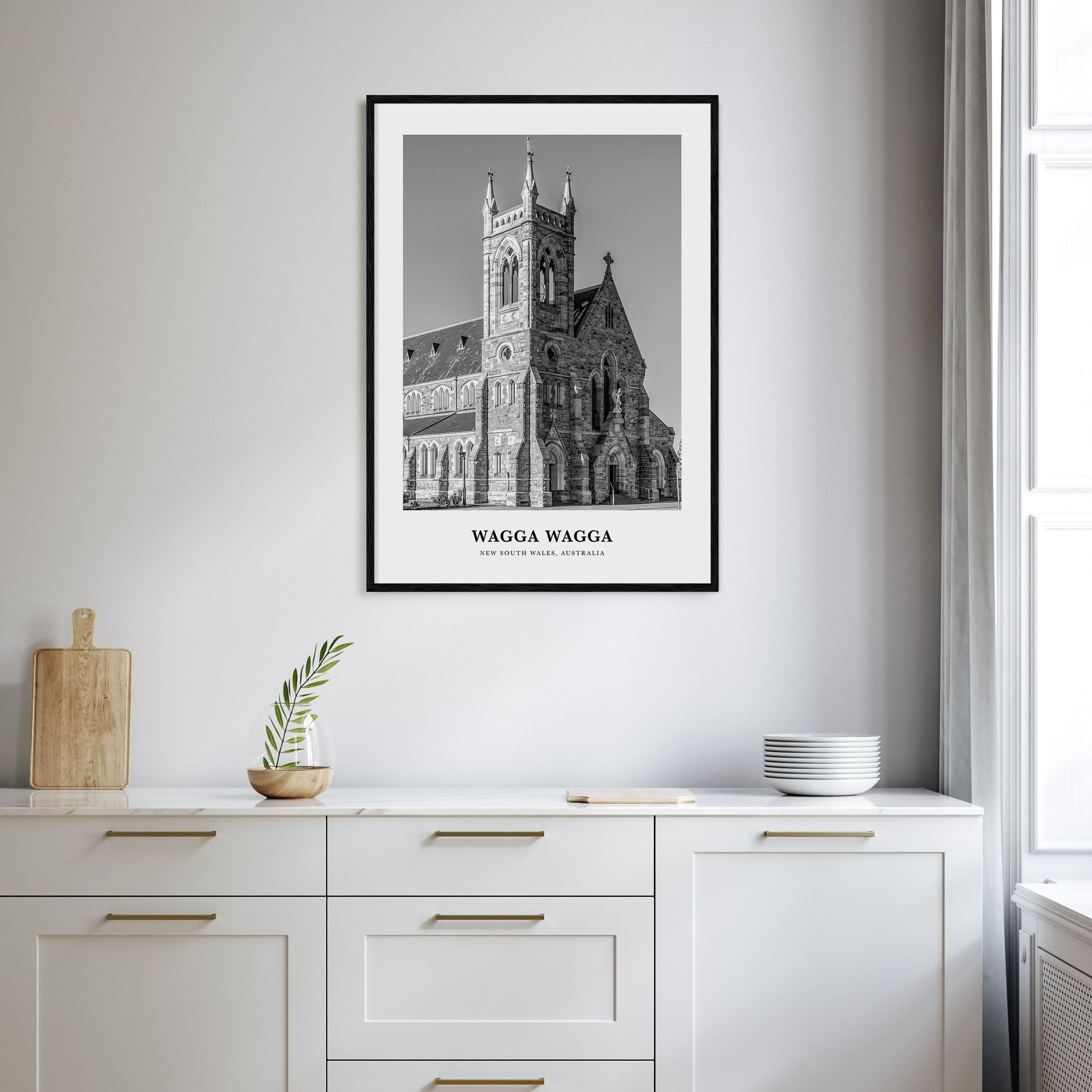 Wagga Wagga Portrait B&W Poster