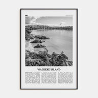 Waiheke Island Travel B&W Poster