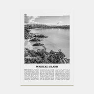Waiheke Island Travel B&W Poster