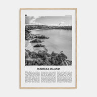Waiheke Island Travel B&W Poster
