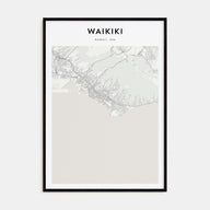 Waikiki Map Portrait Poster