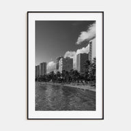 Waikiki Photo B&W Poster