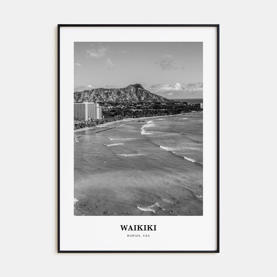 Waikiki Portrait B&W Poster