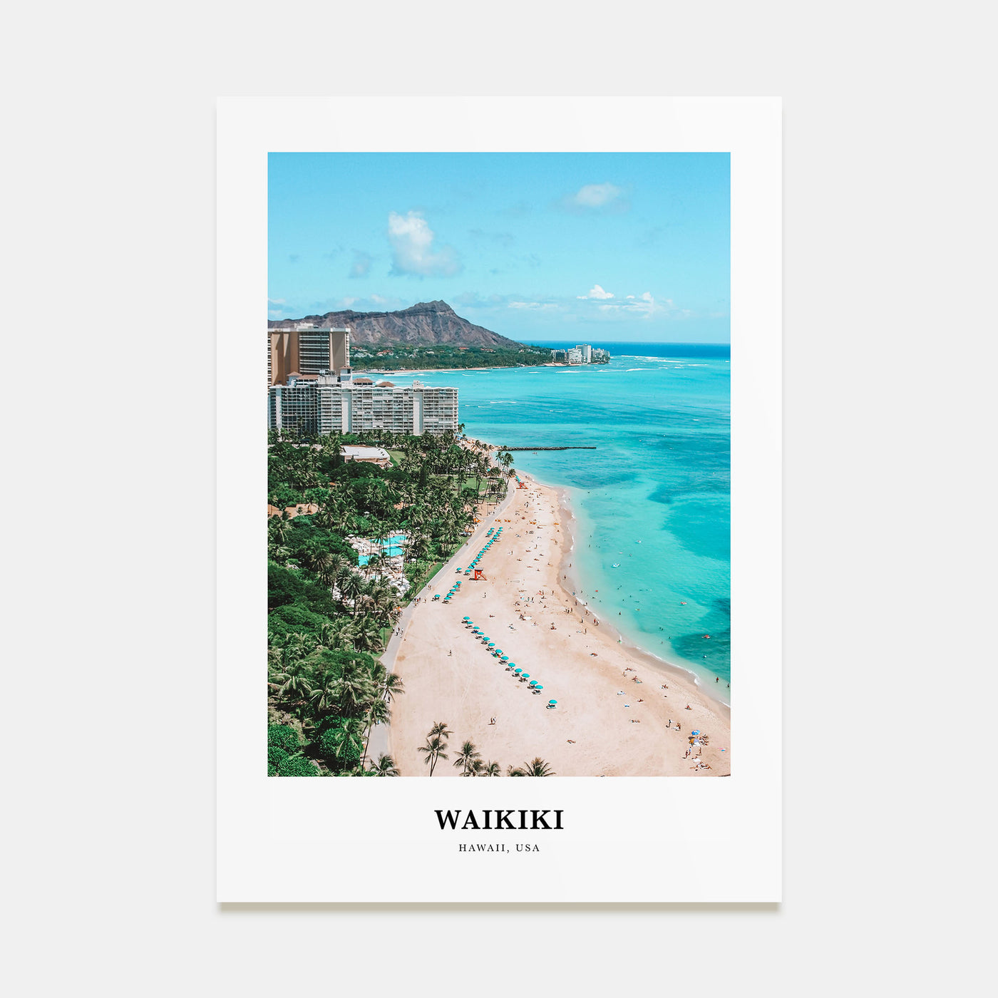 Waikiki Portrait Color Poster
