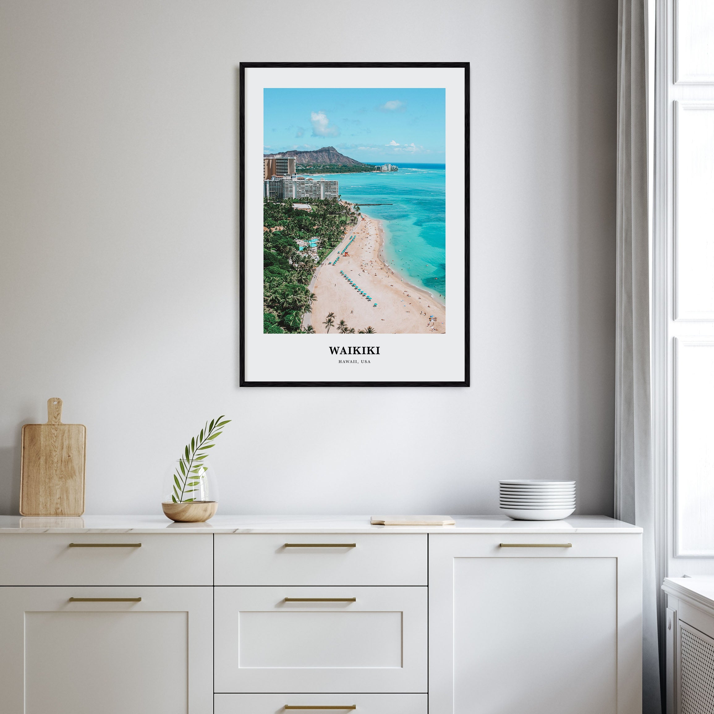 Waikiki Portrait Color Poster