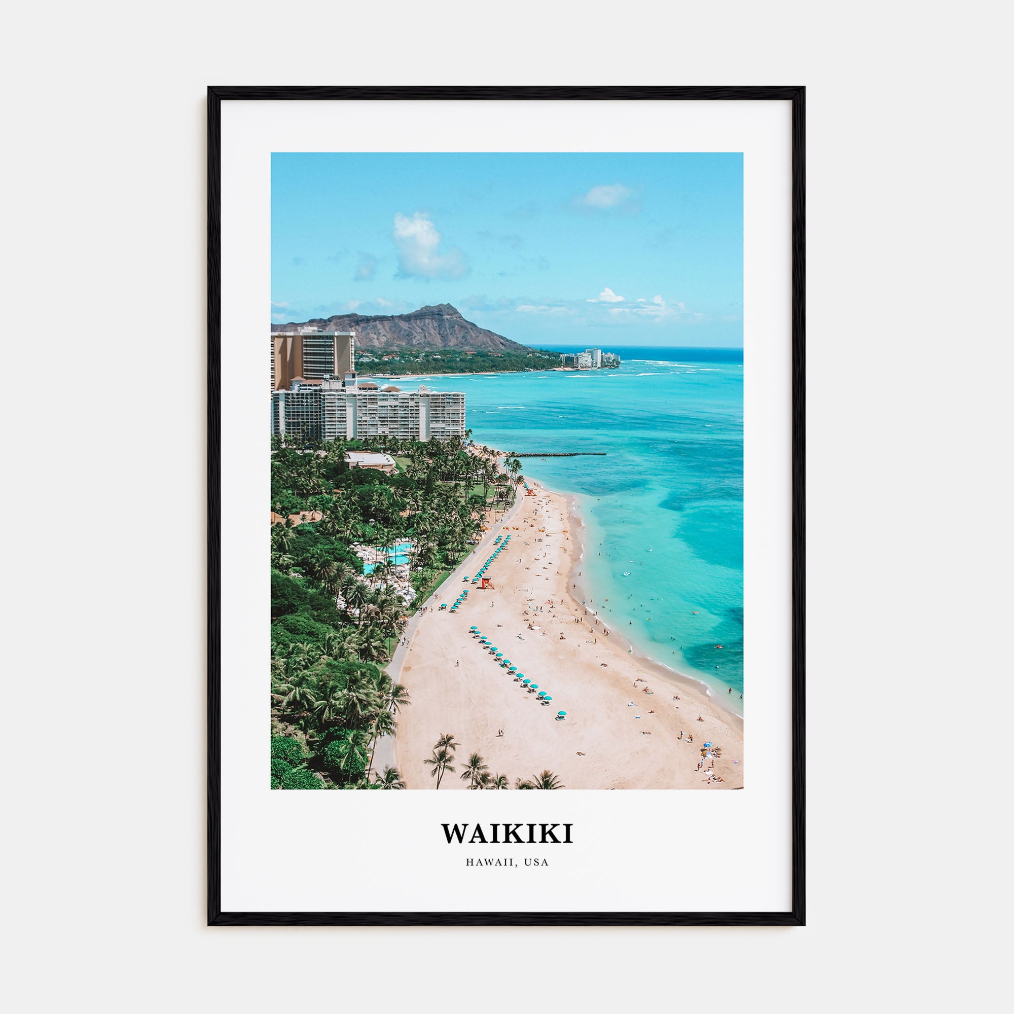 Waikiki Portrait Color Poster