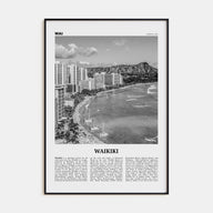 Waikiki Travel B&W Poster