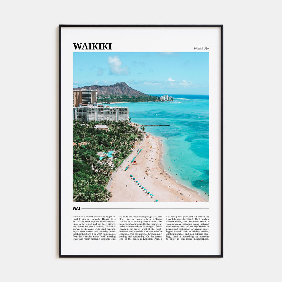 Waikiki Travel Color Poster