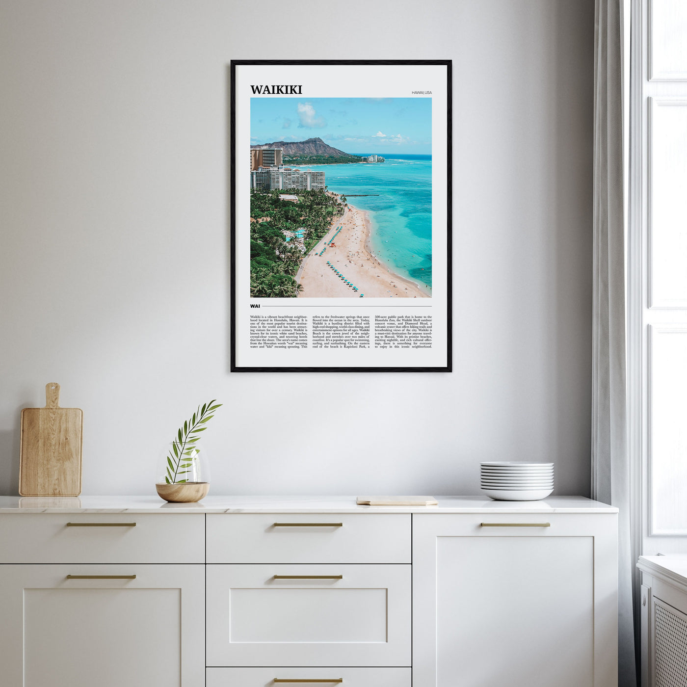 Waikiki Travel Color Poster