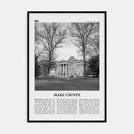 Wake County Travel B&W Poster