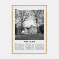 Wake County Travel B&W Poster