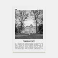 Wake County Travel B&W Poster