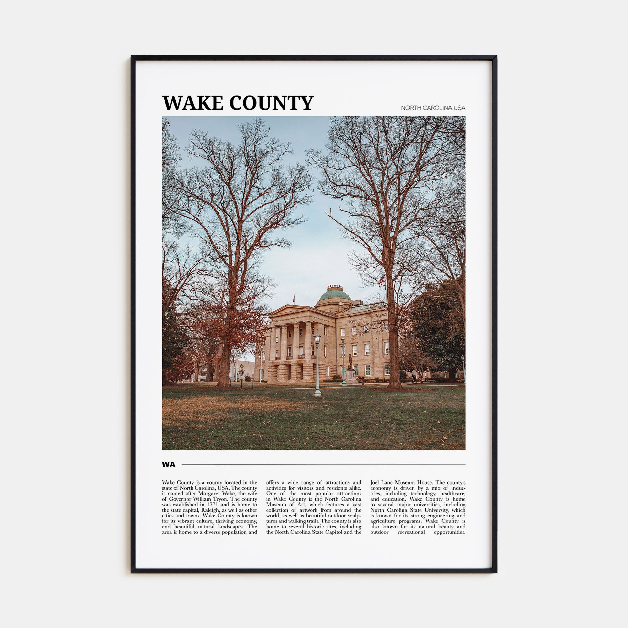 Wake County Travel Color Poster