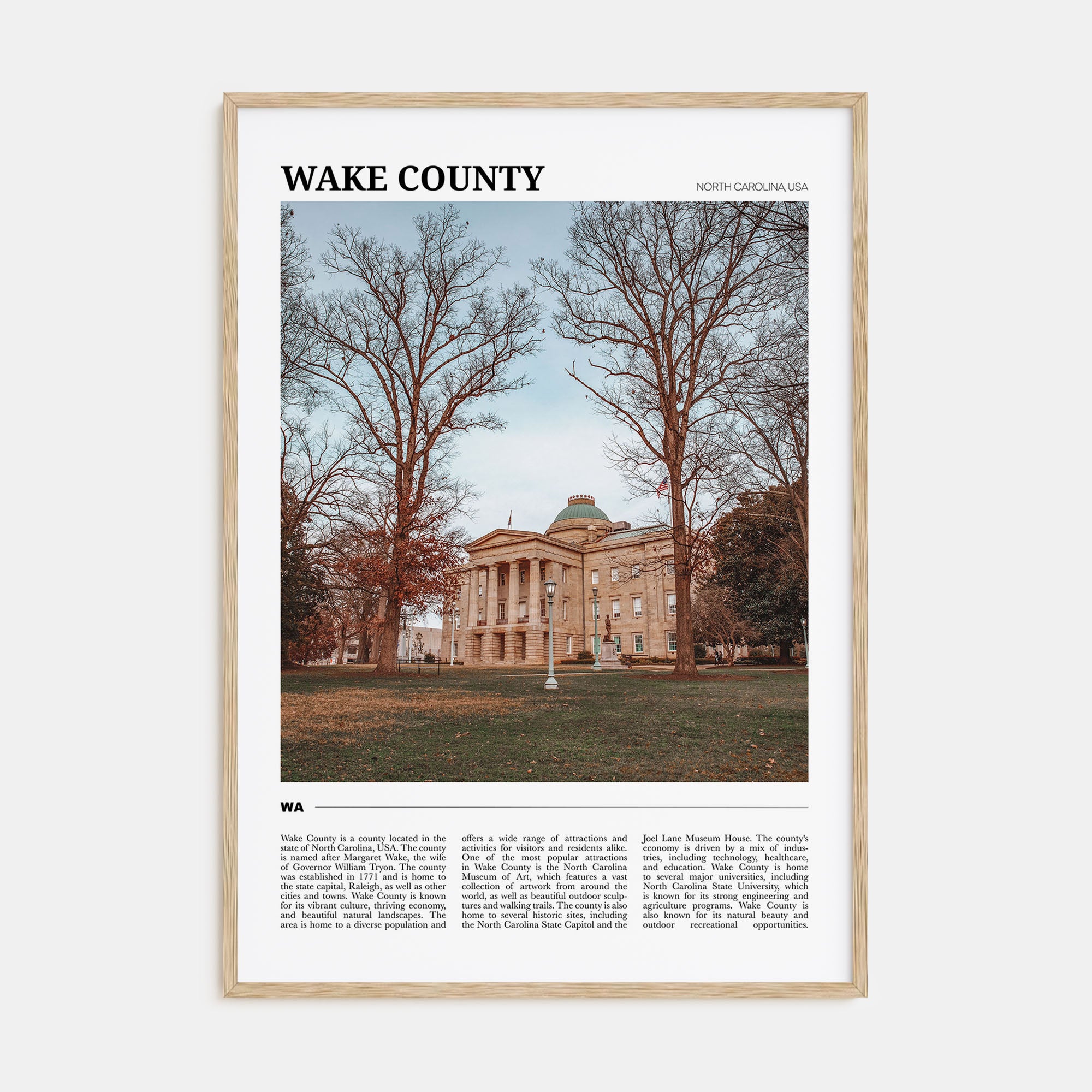 Wake County Travel Color Poster
