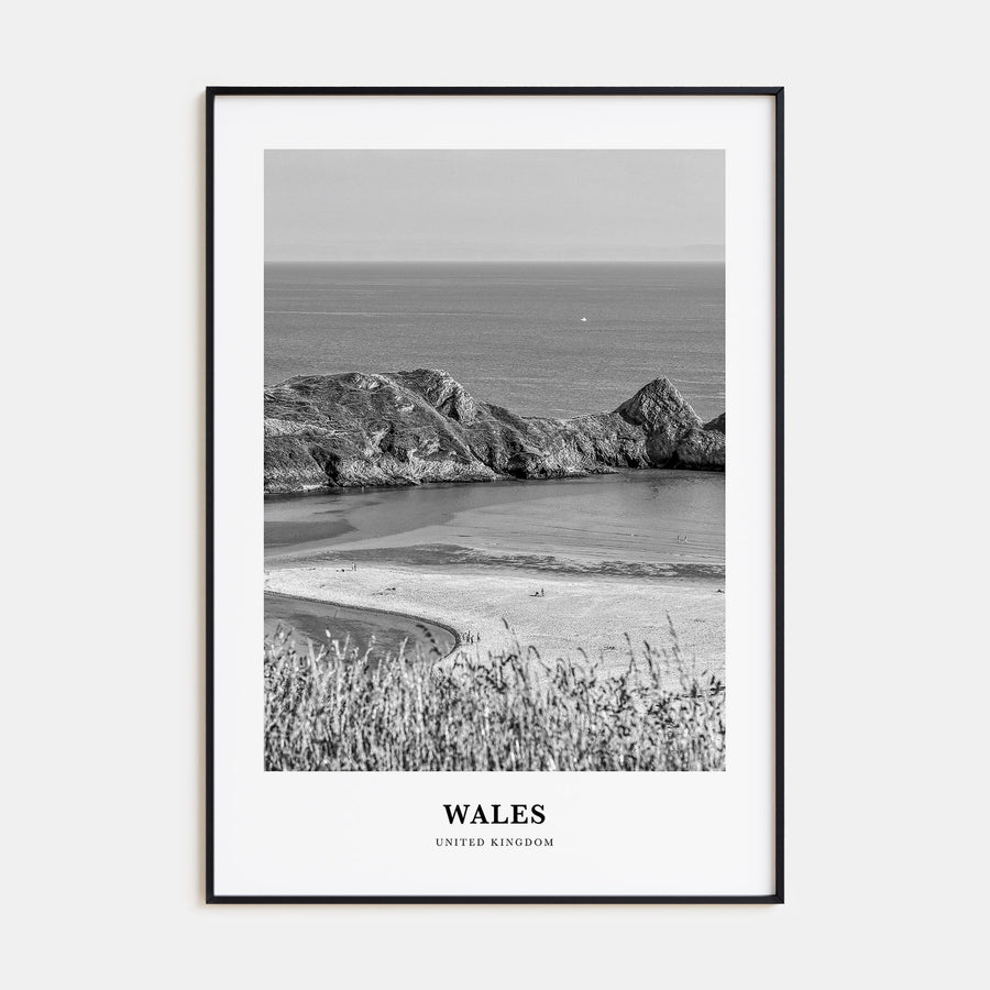 Wales Portrait B&W Poster
