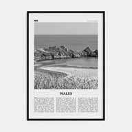 Wales Travel B&W Poster