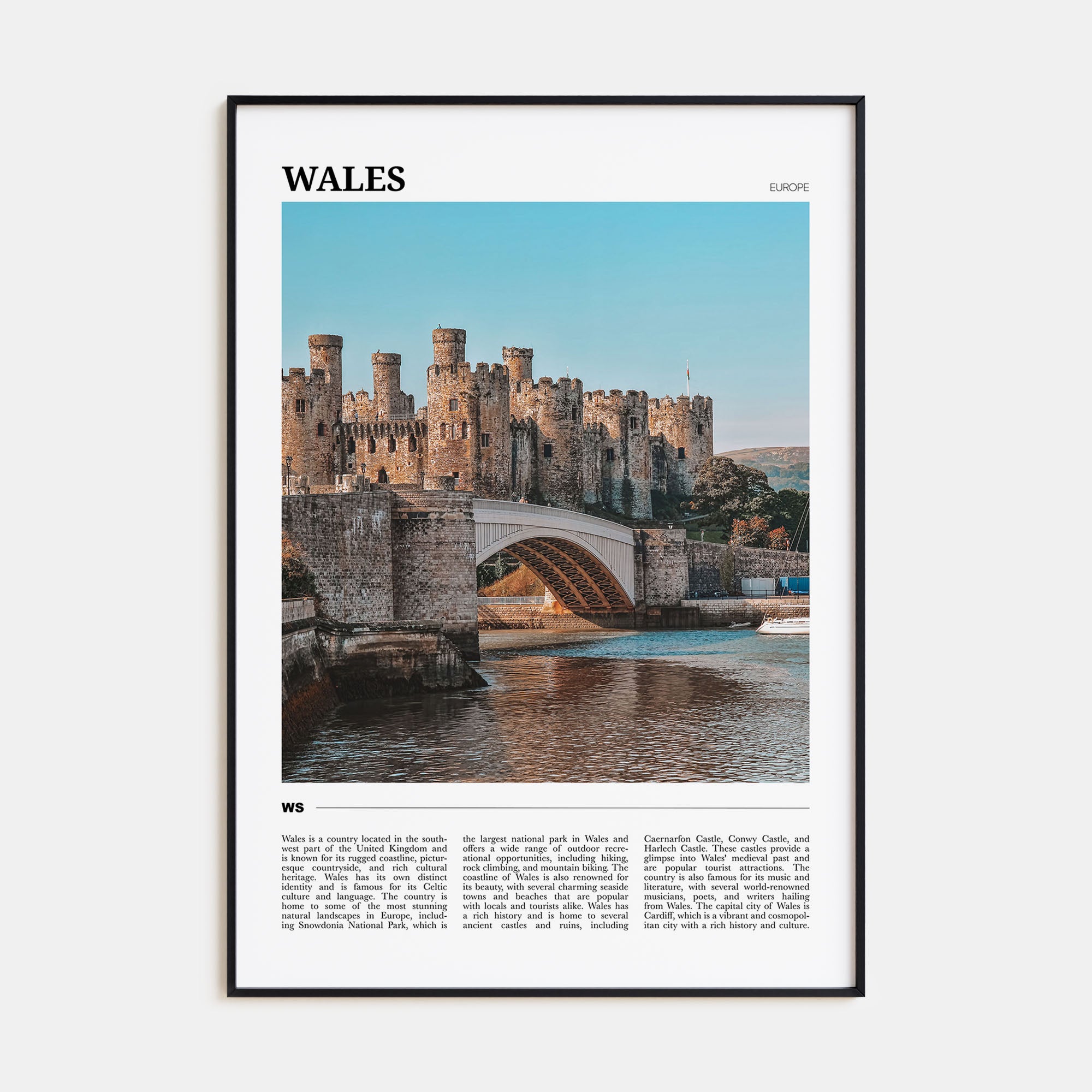Wales Travel Color Poster