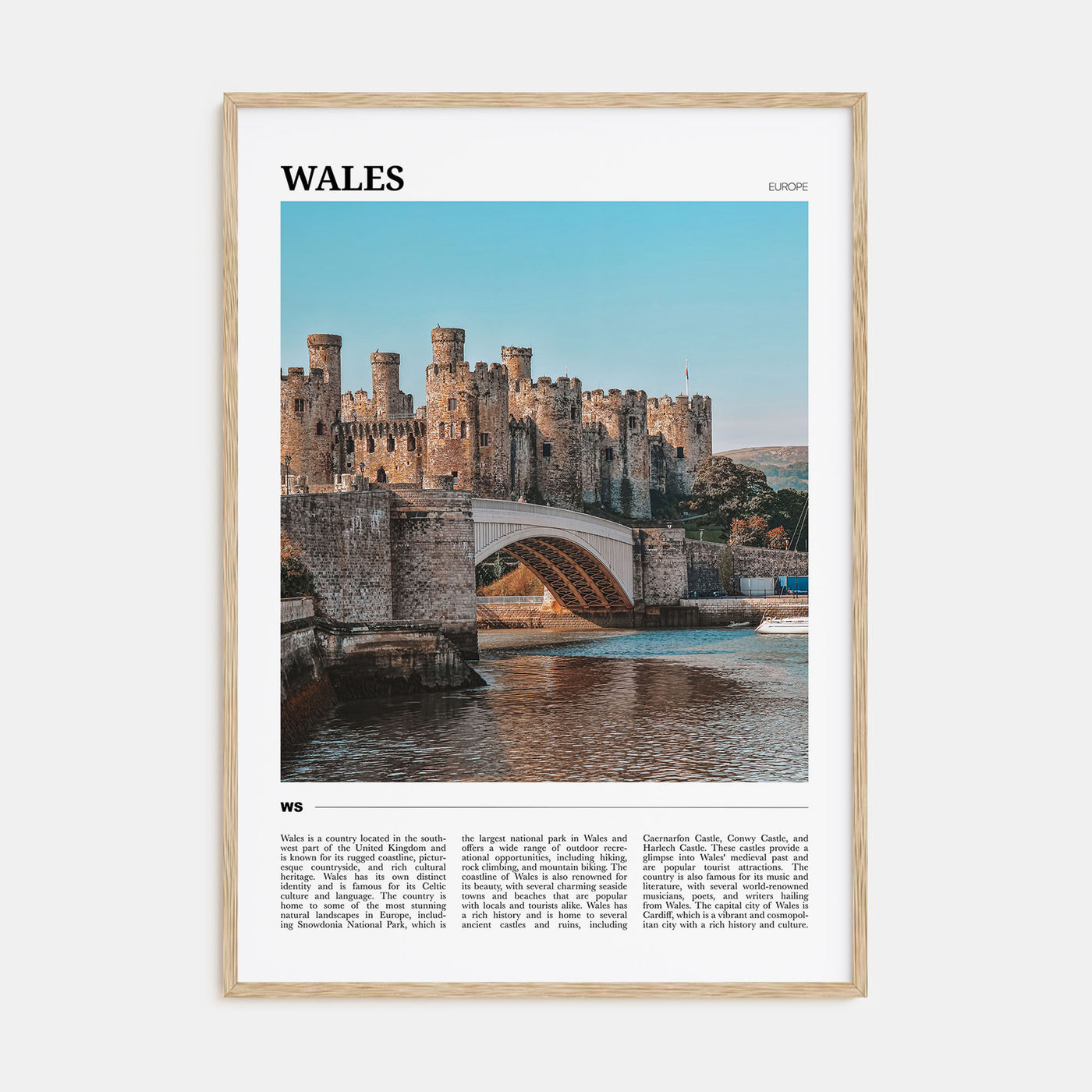 Wales Travel Color Poster