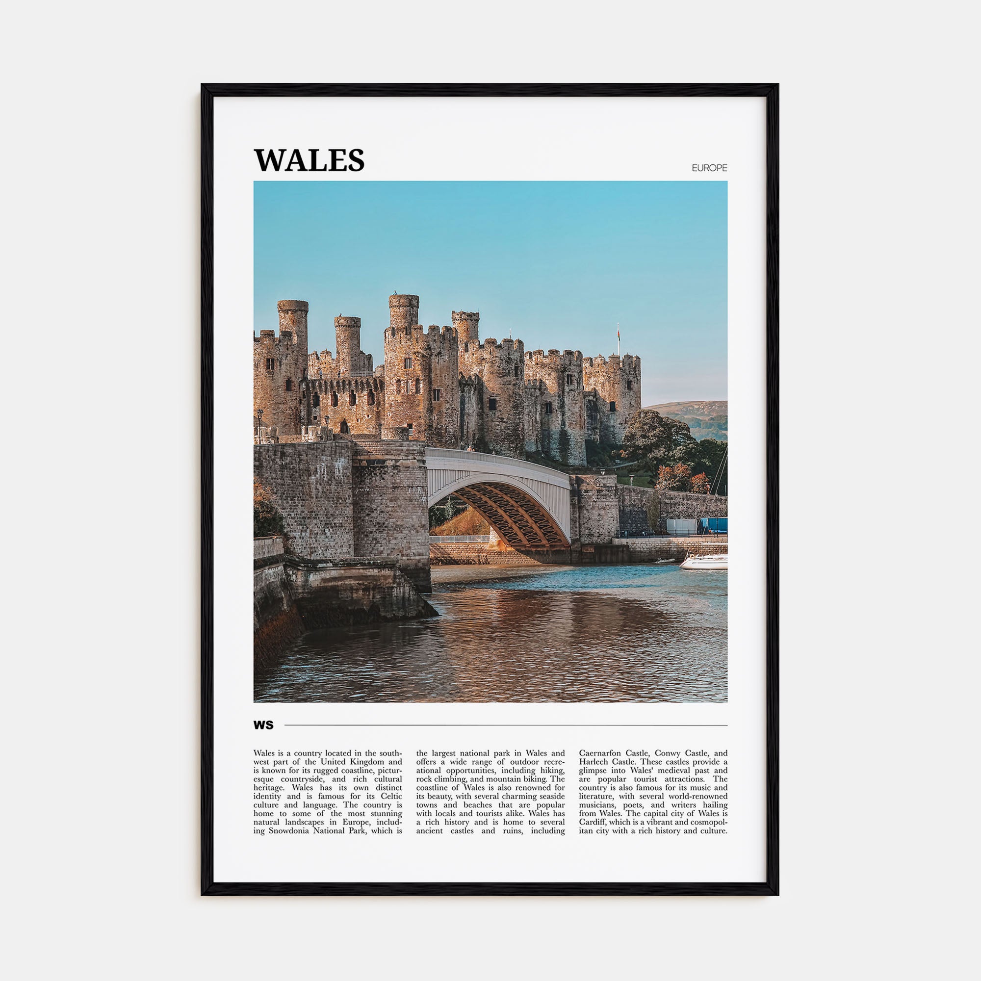 Wales Travel Color Poster
