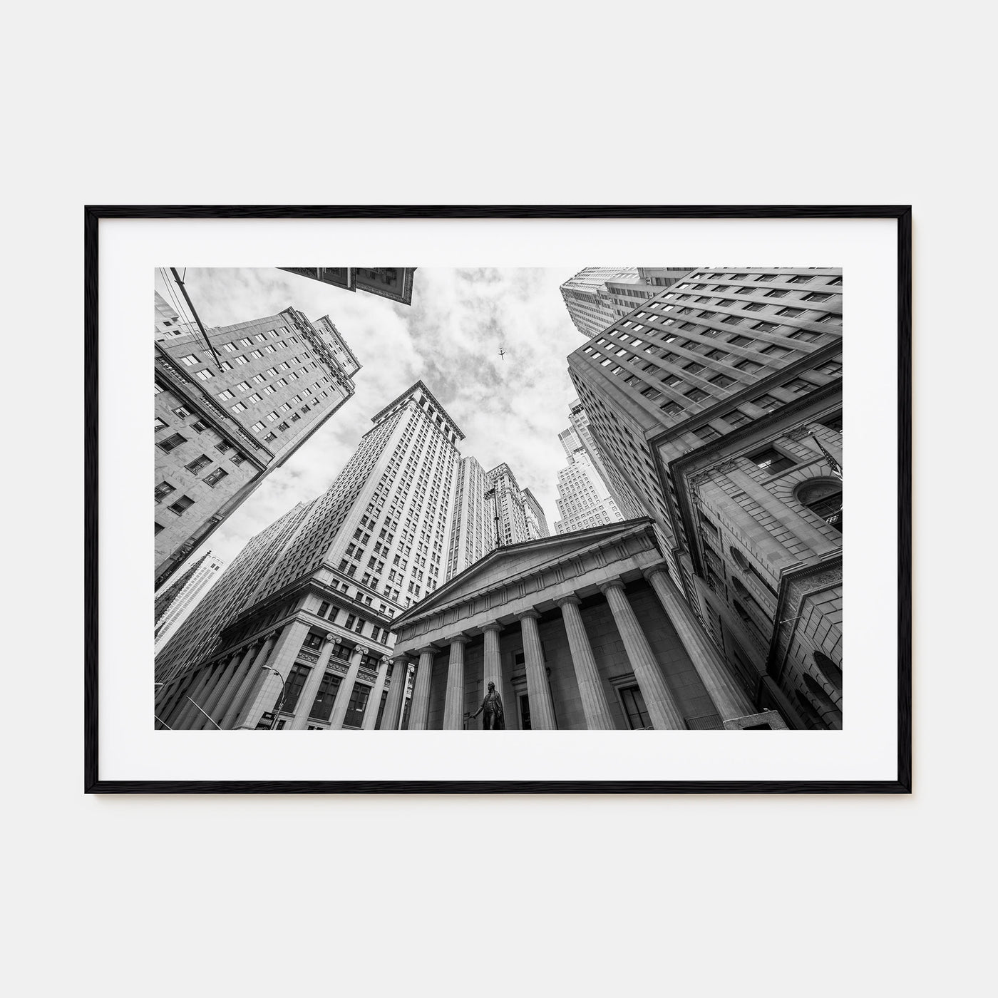 Wall Street Landscape B&W Poster