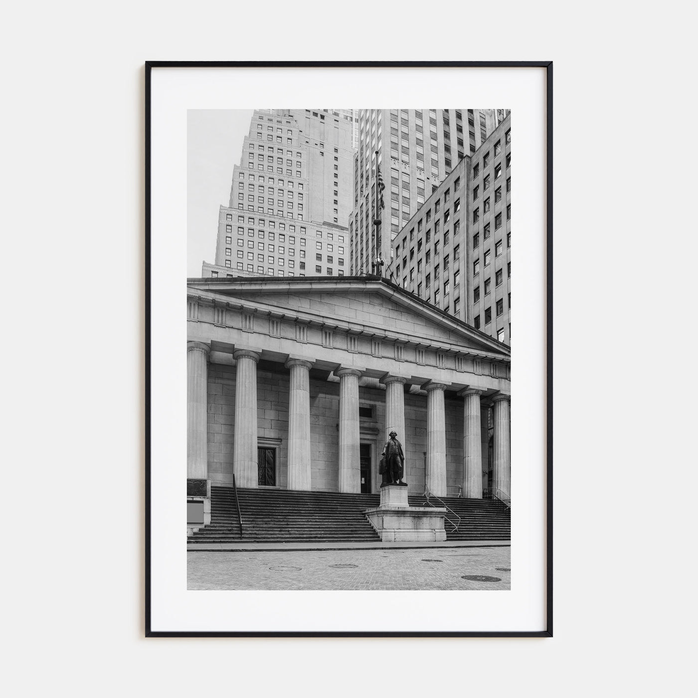 Wall Street Photo B&W Poster