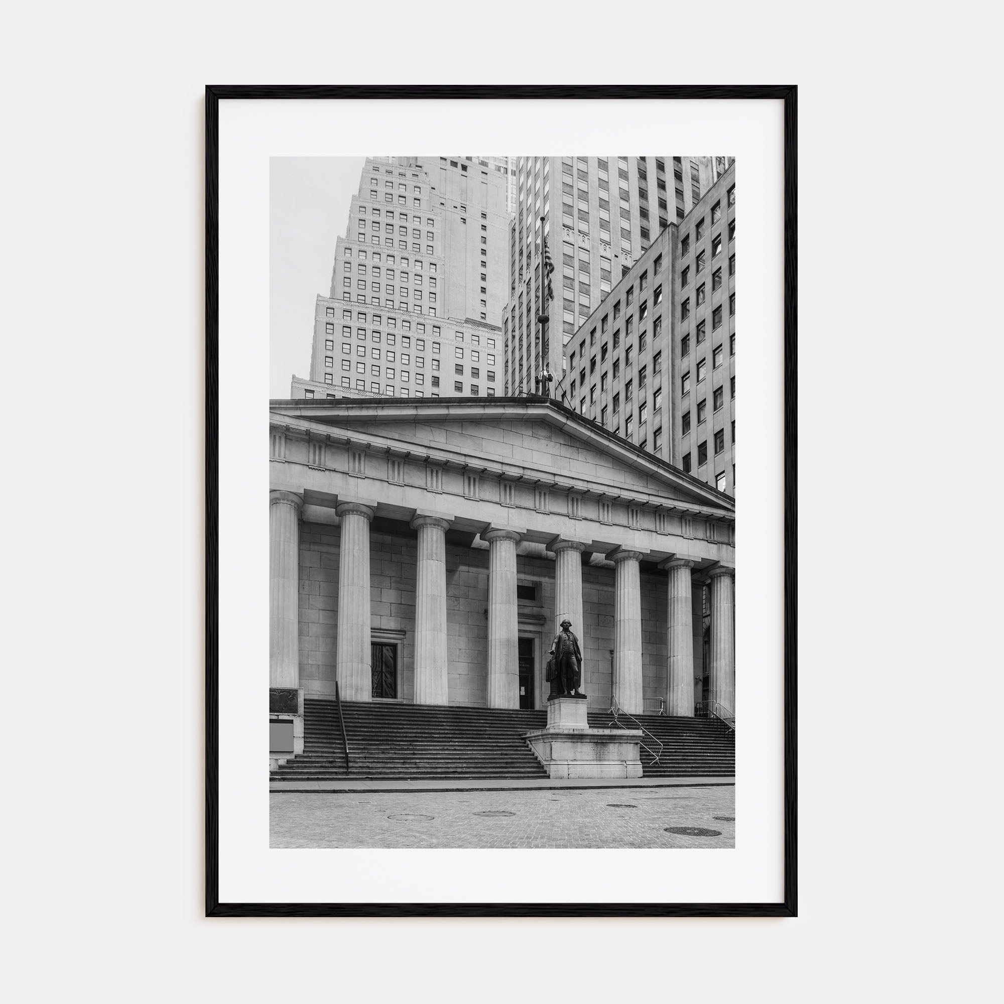 Wall Street Photo B&W Poster