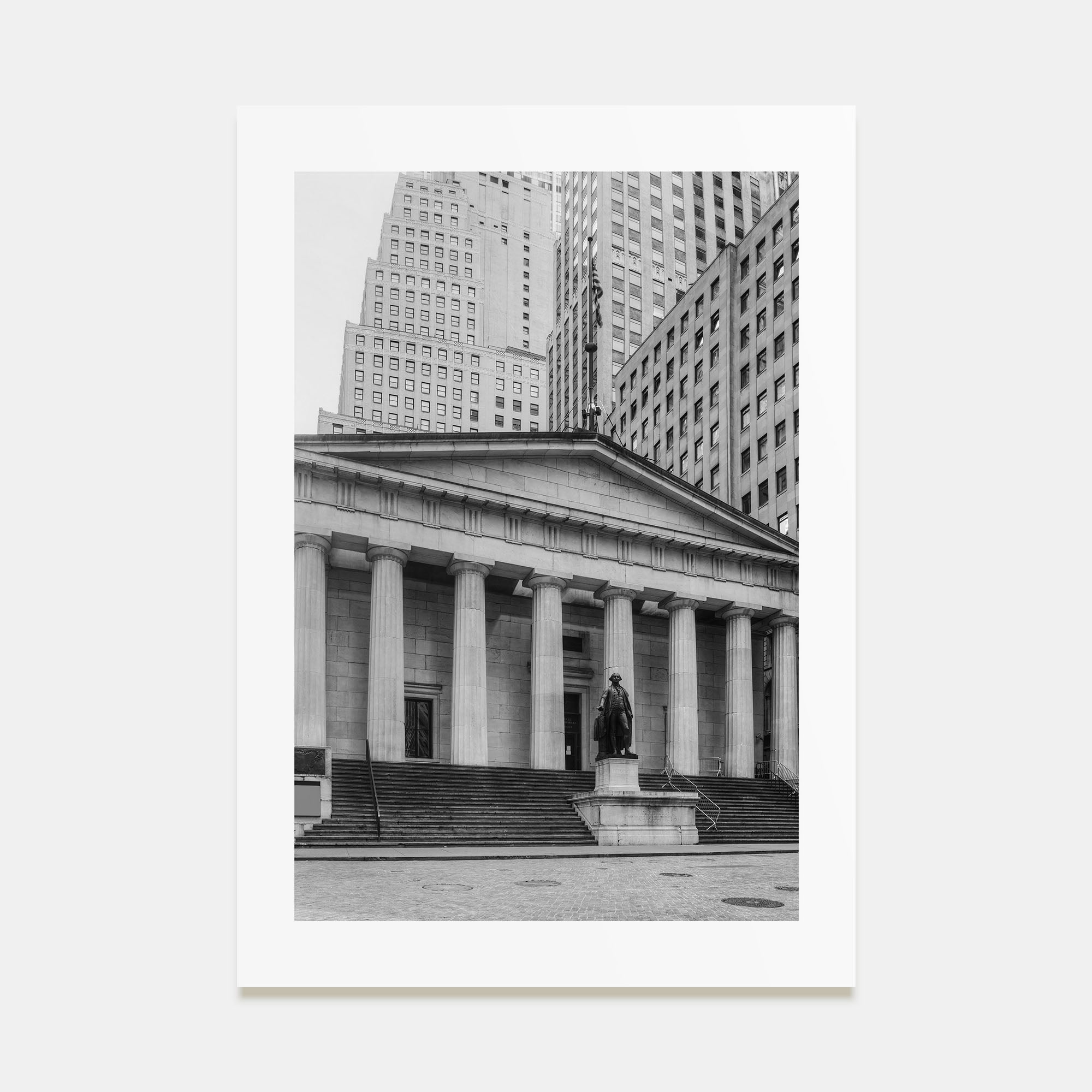 Wall Street Photo B&W Poster