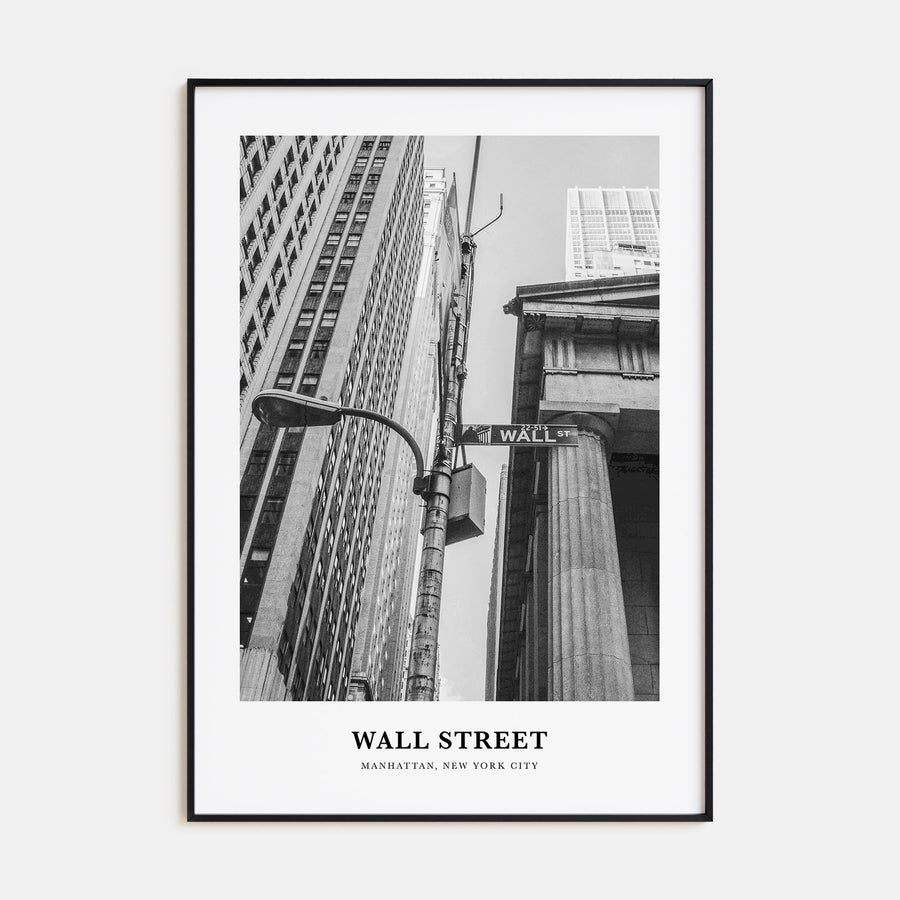 Wall Street Portrait B&W Poster