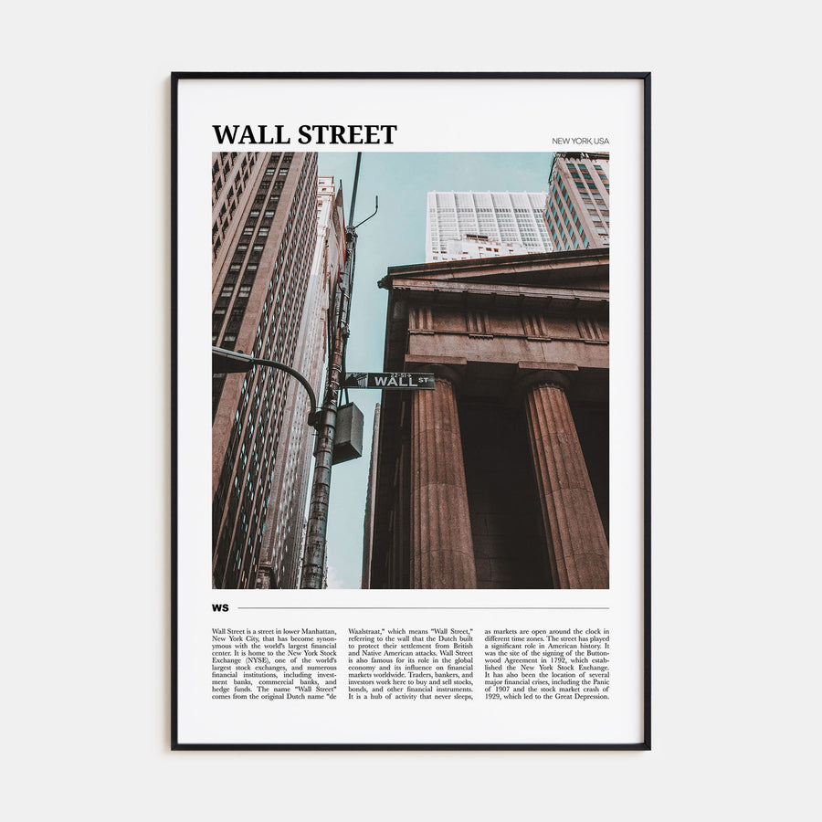 Wall Street Travel Color Poster