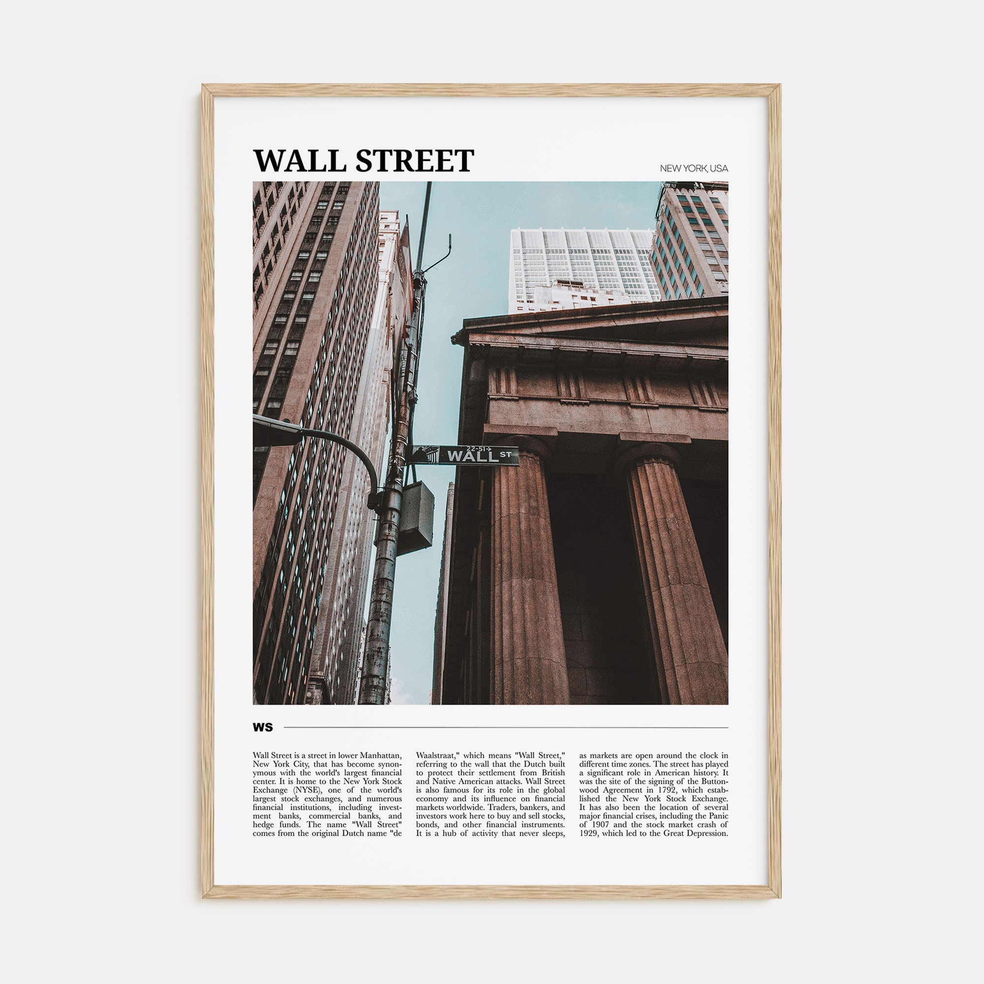 Wall Street Travel Color Poster