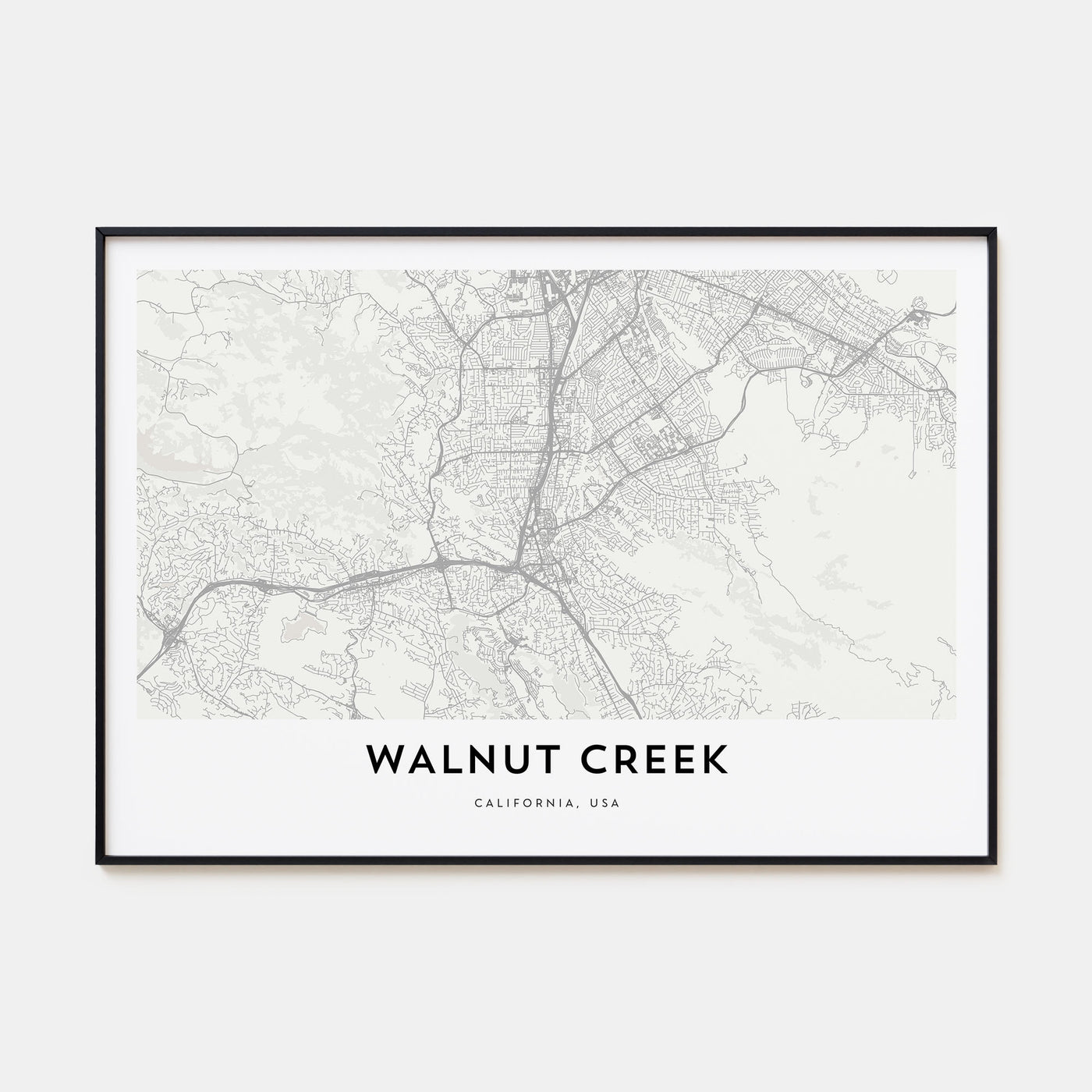 Walnut Creek Map Landscape Poster