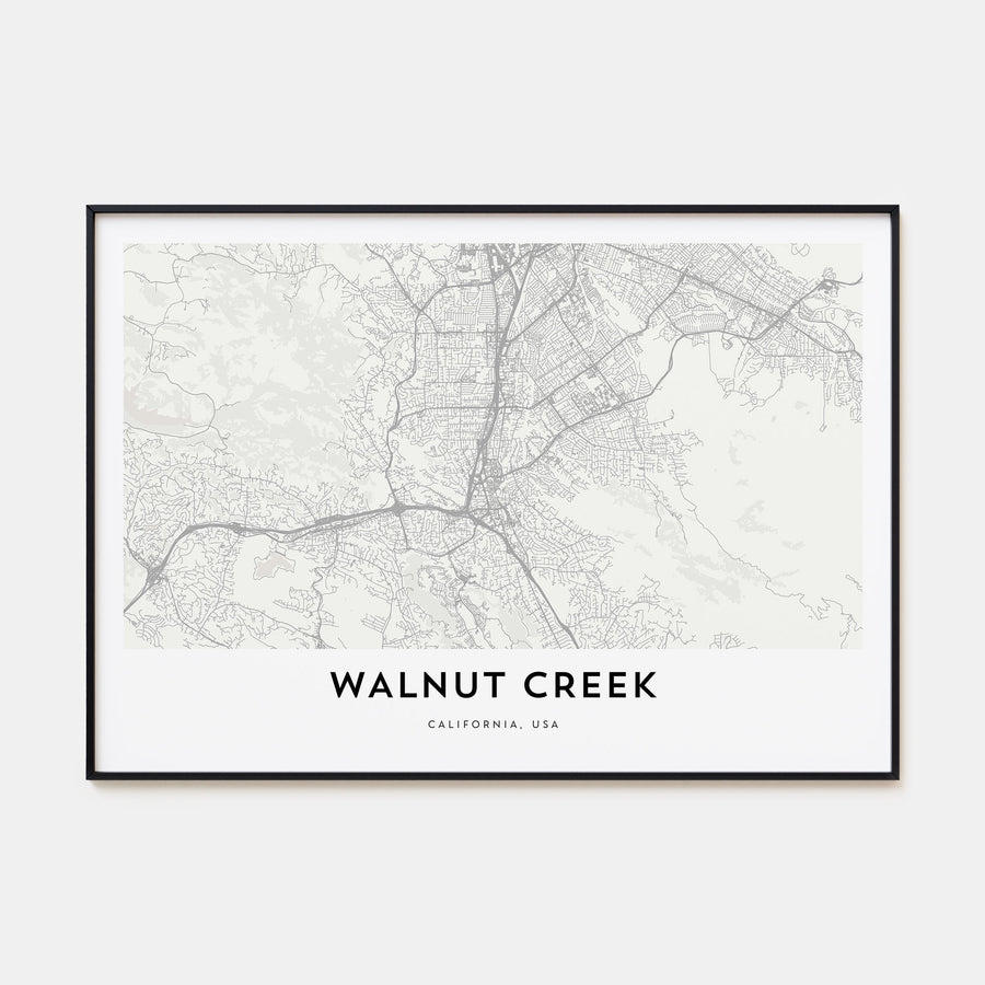 Walnut Creek Map Landscape Poster