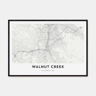 Walnut Creek Map Landscape Poster