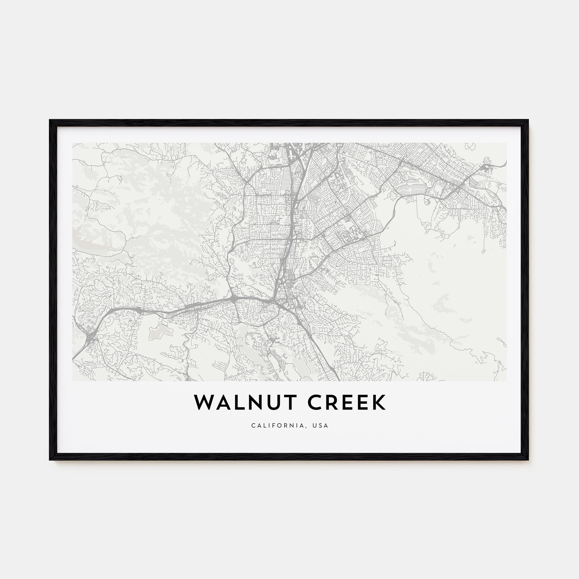 Walnut Creek Map Landscape Poster