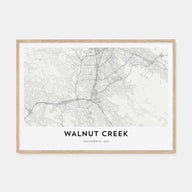 Walnut Creek Map Landscape Poster