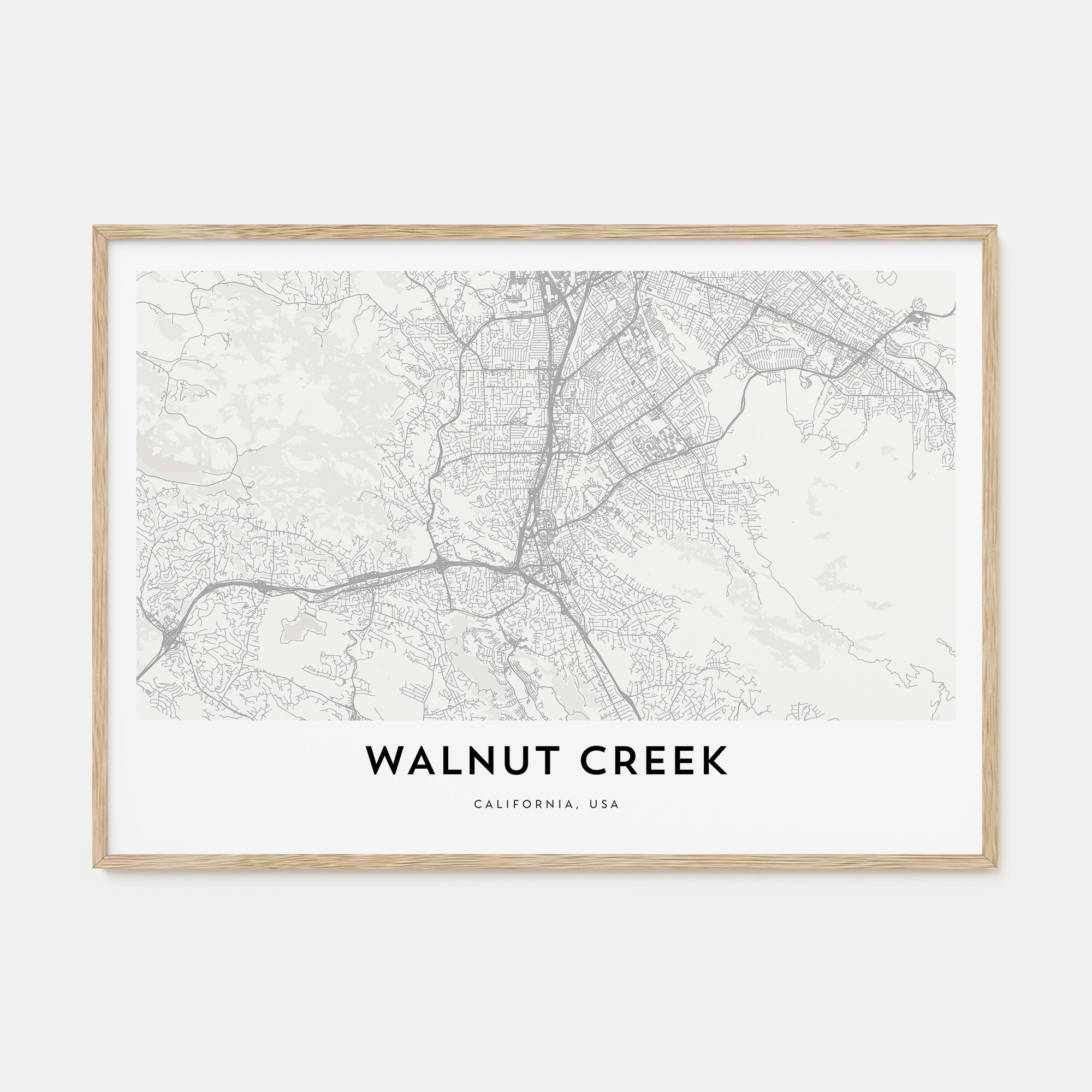Walnut Creek Map Landscape Poster