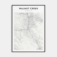 Walnut Creek Map Portrait Poster