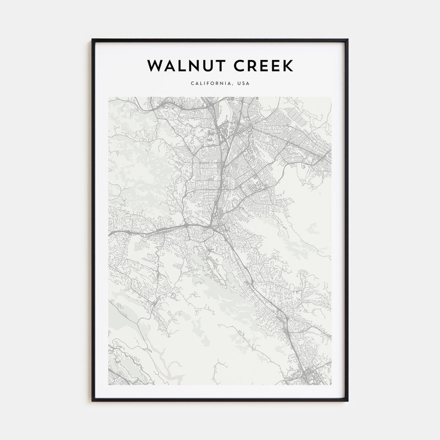 Walnut Creek Map Portrait Poster