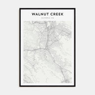 Walnut Creek Map Portrait Poster