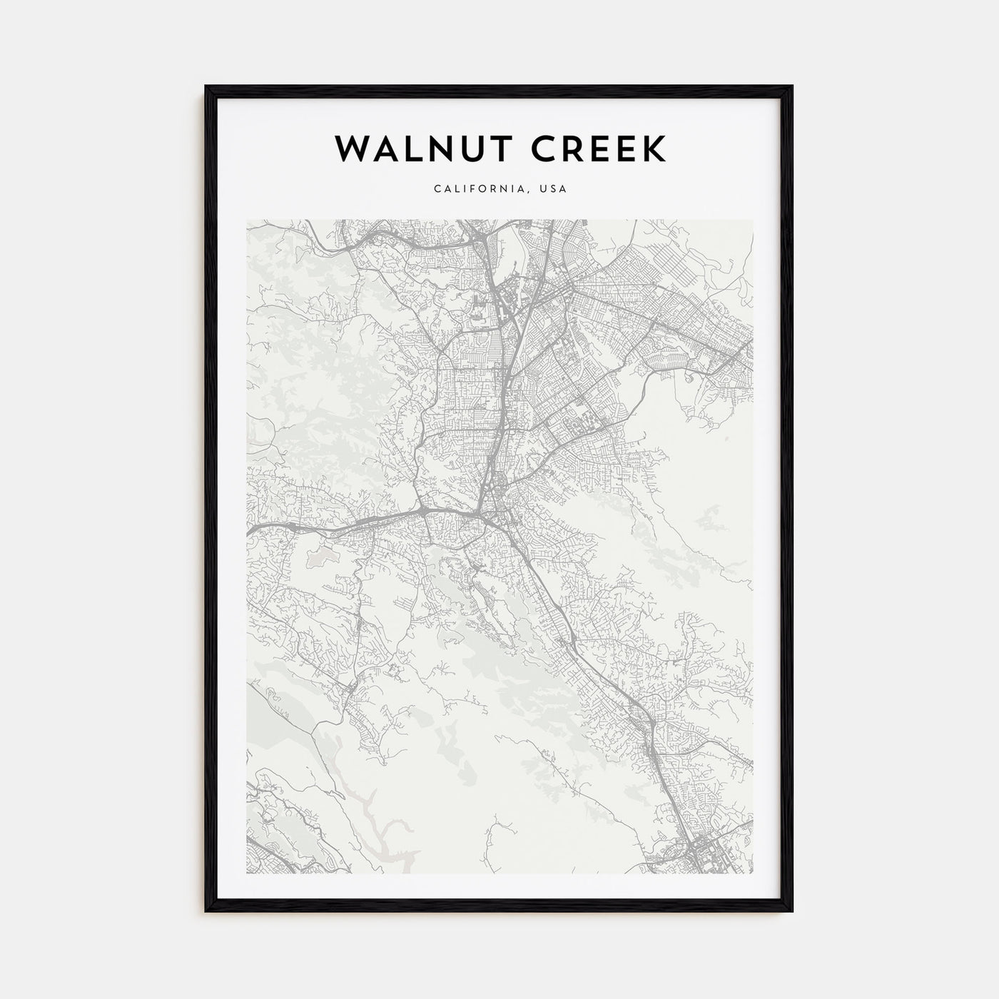 Walnut Creek Map Portrait Poster