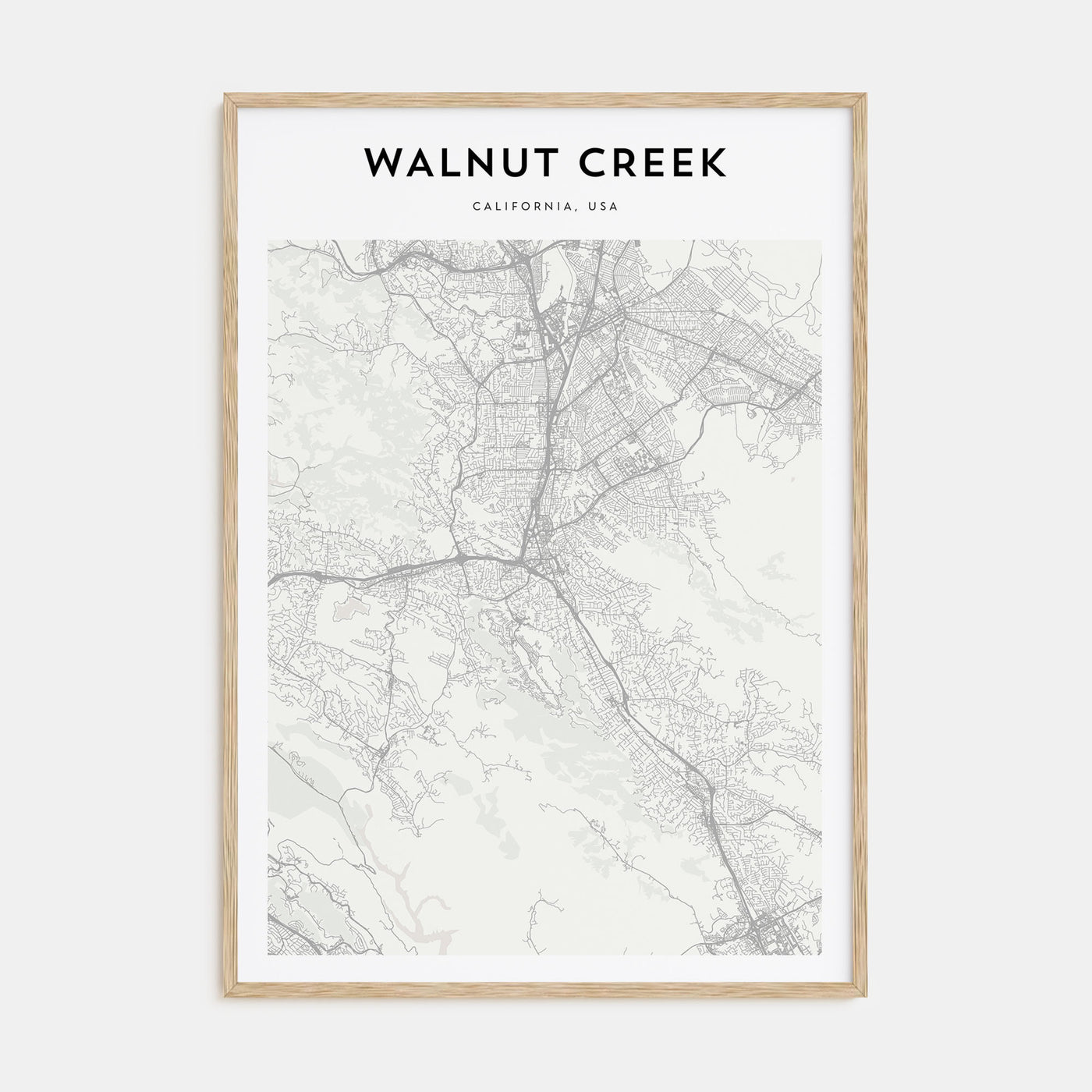 Walnut Creek Map Portrait Poster