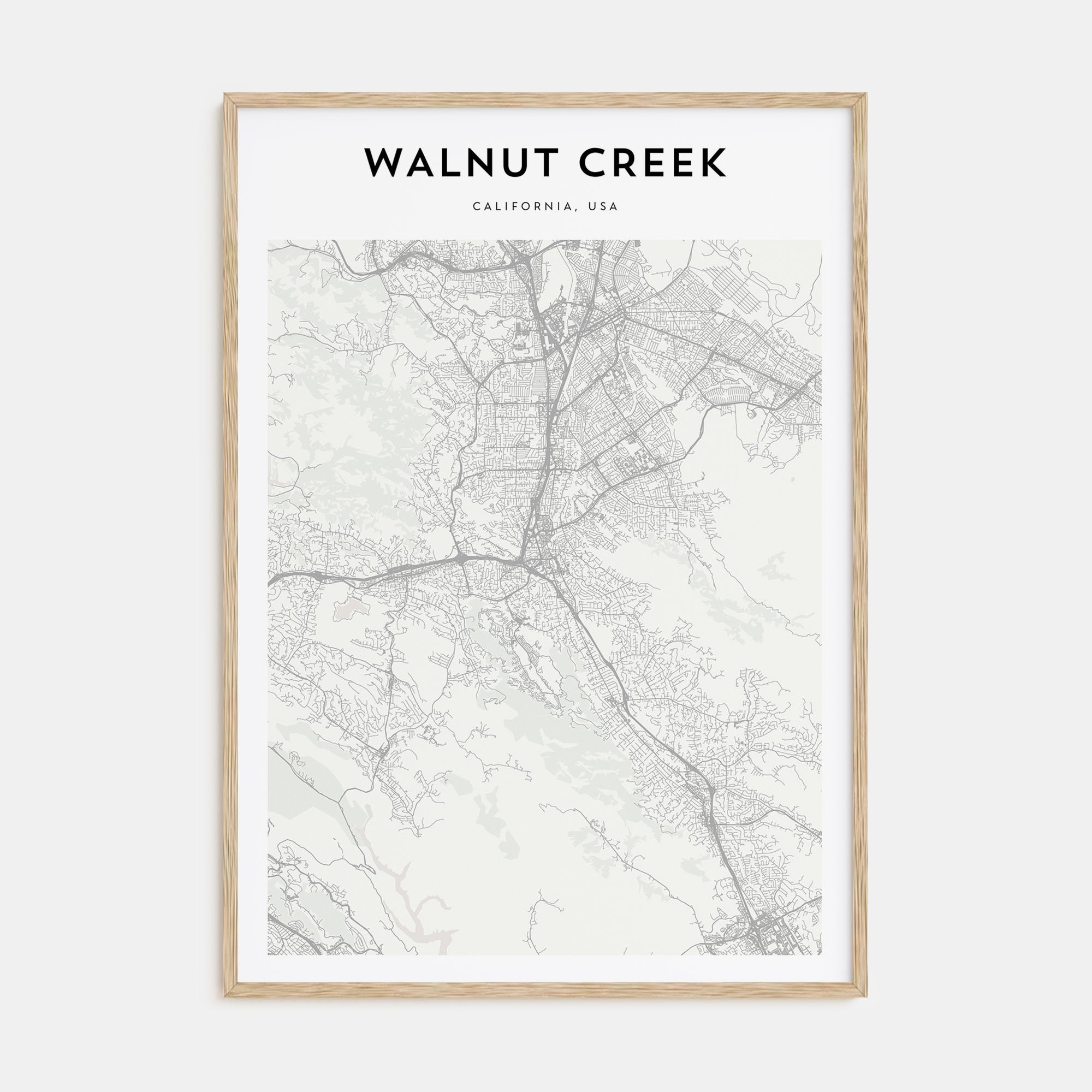 Walnut Creek Map Portrait Poster
