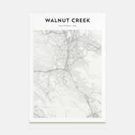Walnut Creek Map Portrait Poster