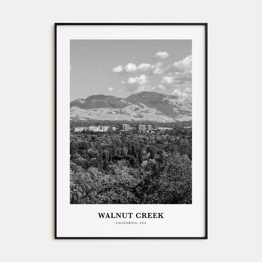 Walnut Creek Portrait B&W Poster