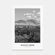 Walnut Creek Portrait B&W Poster